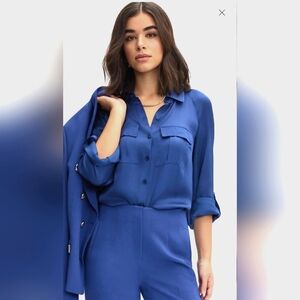 New Light Weight Satin Utility Blouse